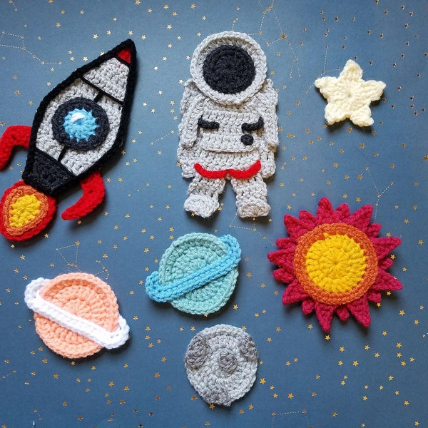 Space Odyssey Applique Pack- Crochet Pattern - Digital Download