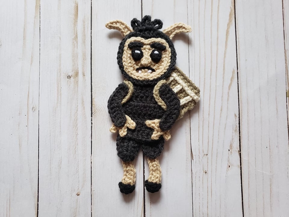 Krampus Applique Pattern- Crochet Pattern Only- Krampus
