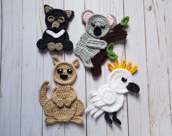 Australian Adventure Applique Pack - Crochet Pattern - Digital Download