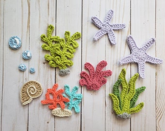 Nautical Gardens Applique Pack - Crochet Pattern - Digital Download