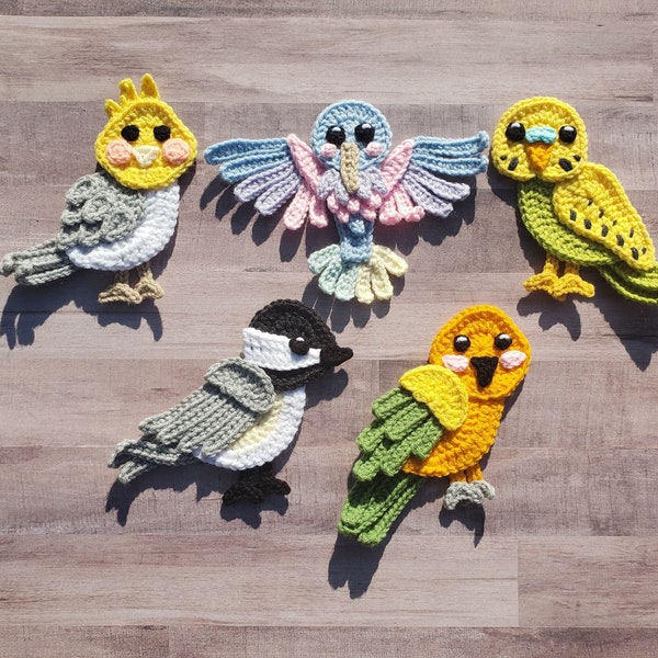 Bird is the Word Applique Pack - Crochet Pattern - Digital Download