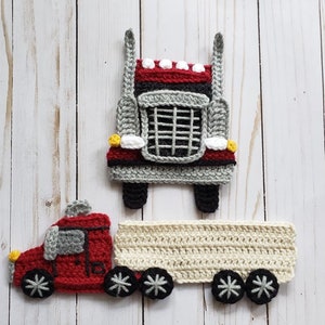 Semi Trucks Applique Pack- Crochet Pattern Only- Semi Trucks- Truckers- Semi- 18 Wheelers- Crochet Applique Pattern