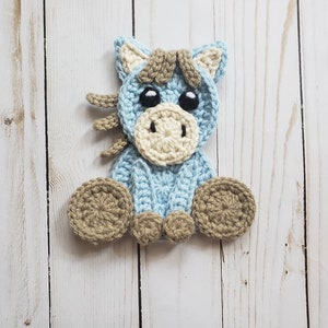 Nellie the Horse Applique Single - Crochet Pattern - Digital Download