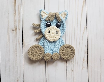 Nellie the Horse Applique Single - Crochet Pattern - Digital Download