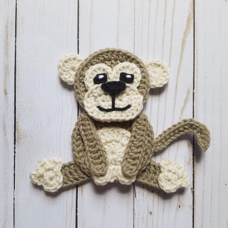 Jungle Venture Applique Pack Crochet Pattern Only Monkey Etsy
