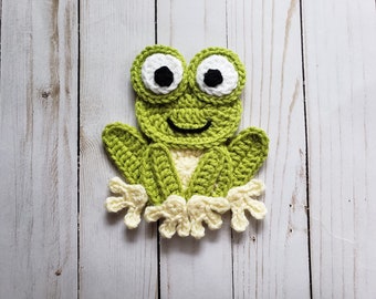 Lily the Frog Applique Single - Crochet Pattern - Digital Download