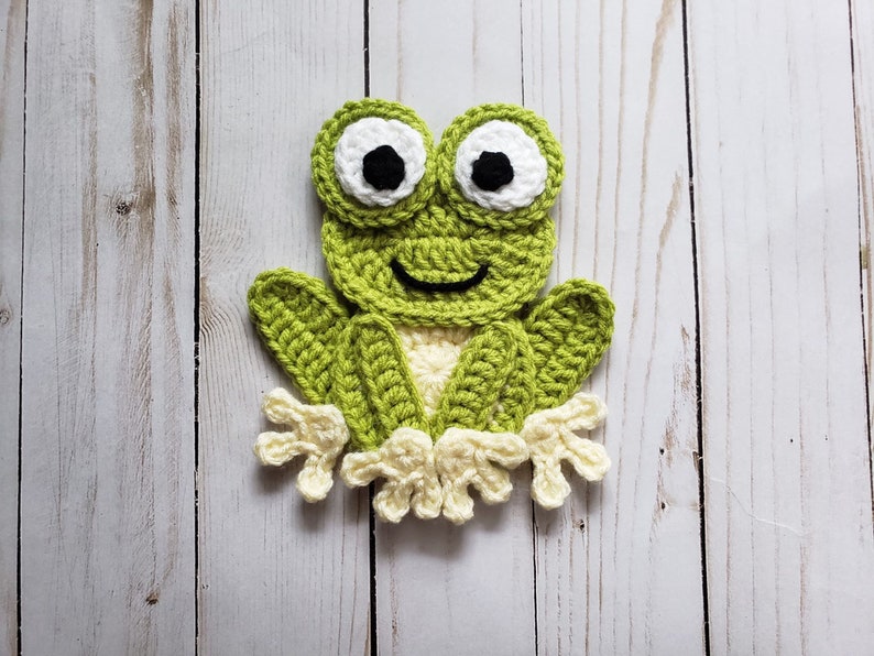 Lily the Frog Applique Single Crochet Pattern Digital Download image 1