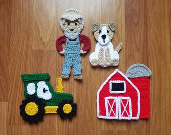 Farm Life Applique Pack - Crochet Pattern - Digital Download