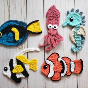 Under the Sea Vol 2 Applique Pack - Crochet Pattern - Digital Download