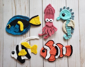 Under the Sea Vol 2 Applique Pack - Crochet Pattern - Digital Download