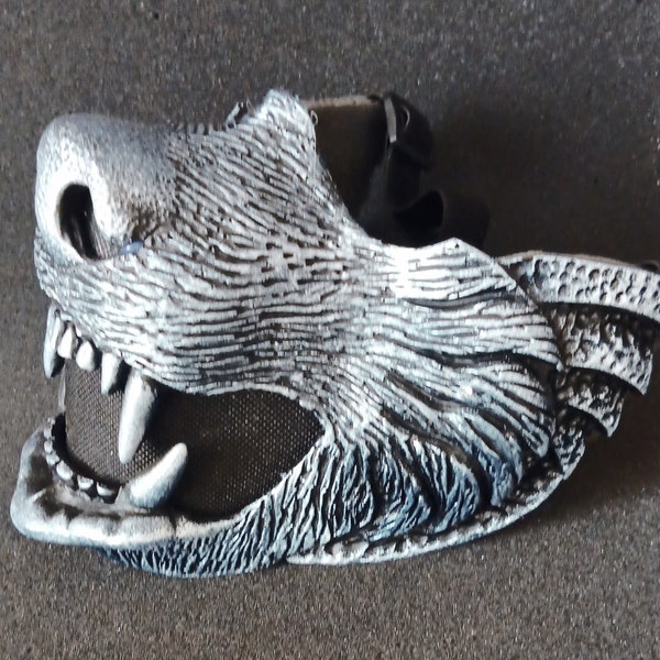 Wolf mask mask silver angry bear dire wolf