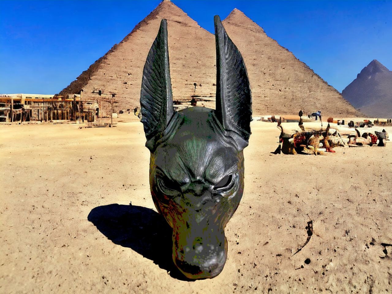 Anubis Full Face Mask, Egyptian God of Death Mask, Jackal Headpiece for ...