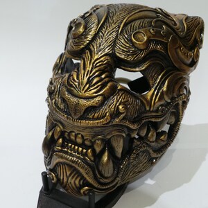 Mask Gold Tiger Samurai Assassin.kabuki Samurai Armor Japanese Mask ...