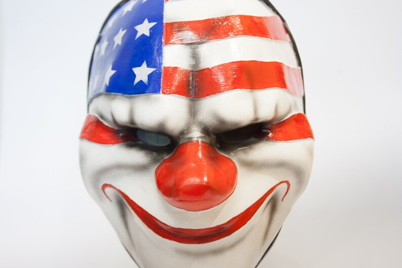 clown mask \u0420\u0435\u043f\u043b\u0438\u043a\u0430 Dallas mask Payday2 replica for gamer and cosplay festival