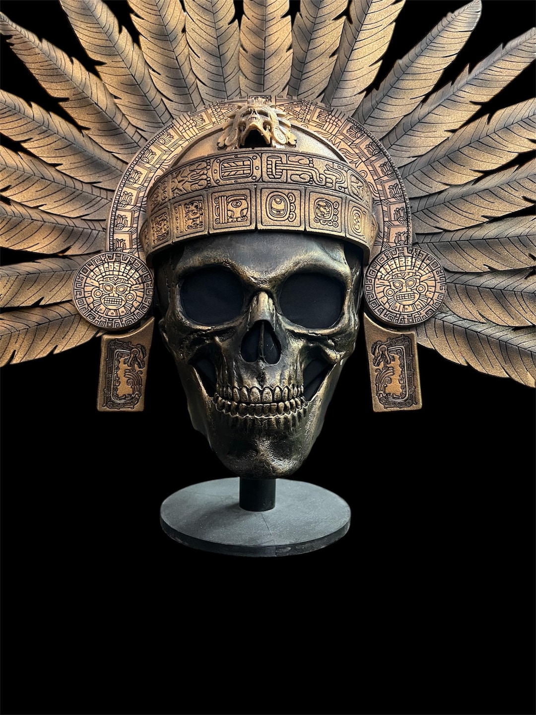 Aztec Skull Mask, Mayan Warrior Priest Helmet for Cosplay and Ritual ...