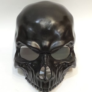 Mask Human skull mask half face matte black uniform for Halloween and cosplay day of the dead mask