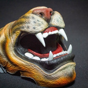 tiger mask samurai animal grin king tekken