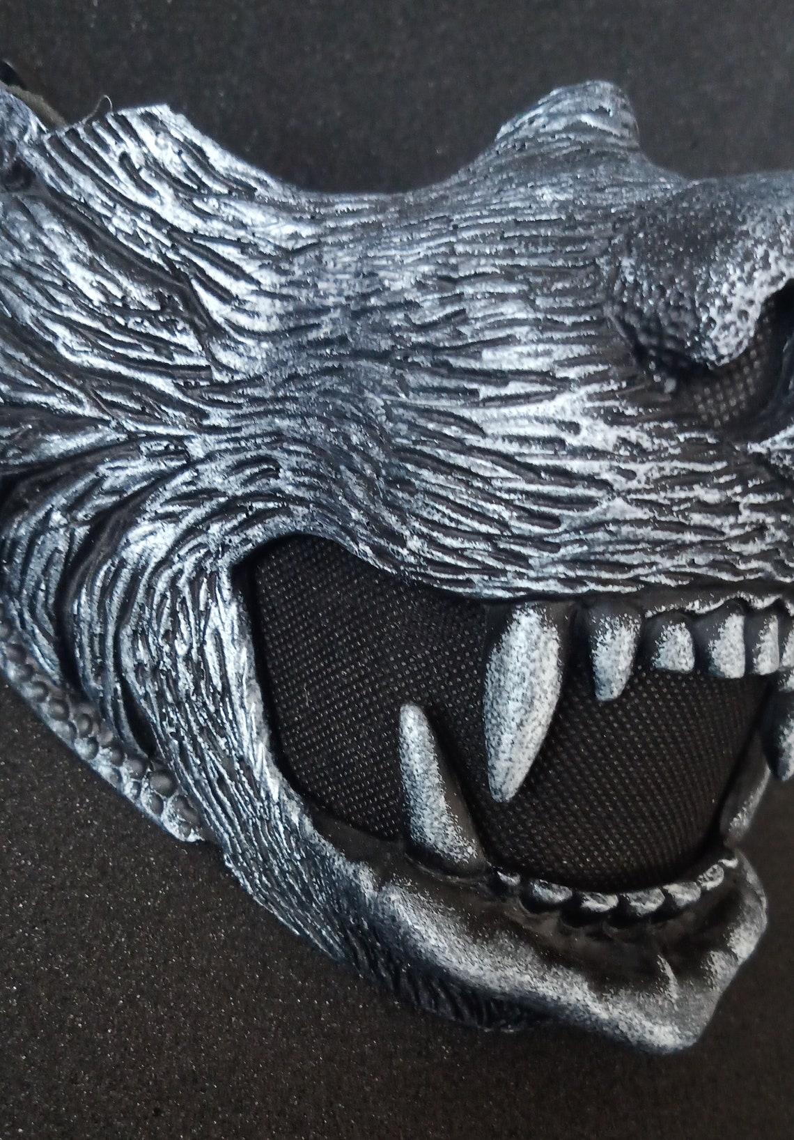 Wolf Mask Mask Silver Angry Bear Dire Wolf - Etsy