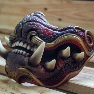 Masker Dragon sakura bloesem Samurai masker