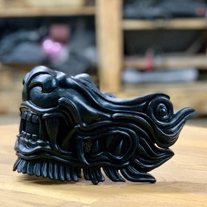 Mask black dragon.