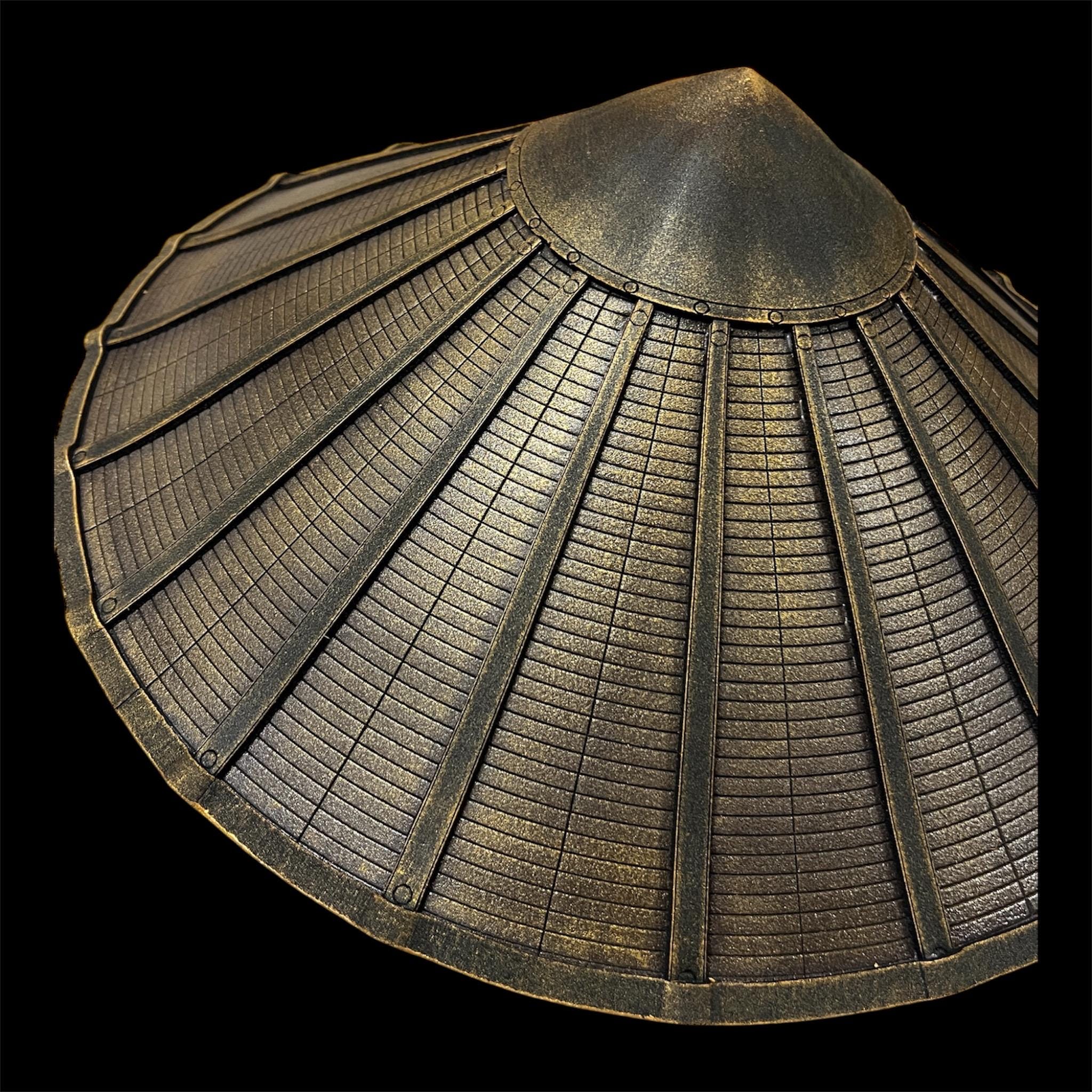 Handmade Storm God Conical Hat - Weathered Ronin Samurai Headpiece ...