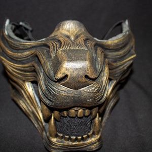Wolf mask Wolf Oni berserk Menpo Mask Samurai fenrir