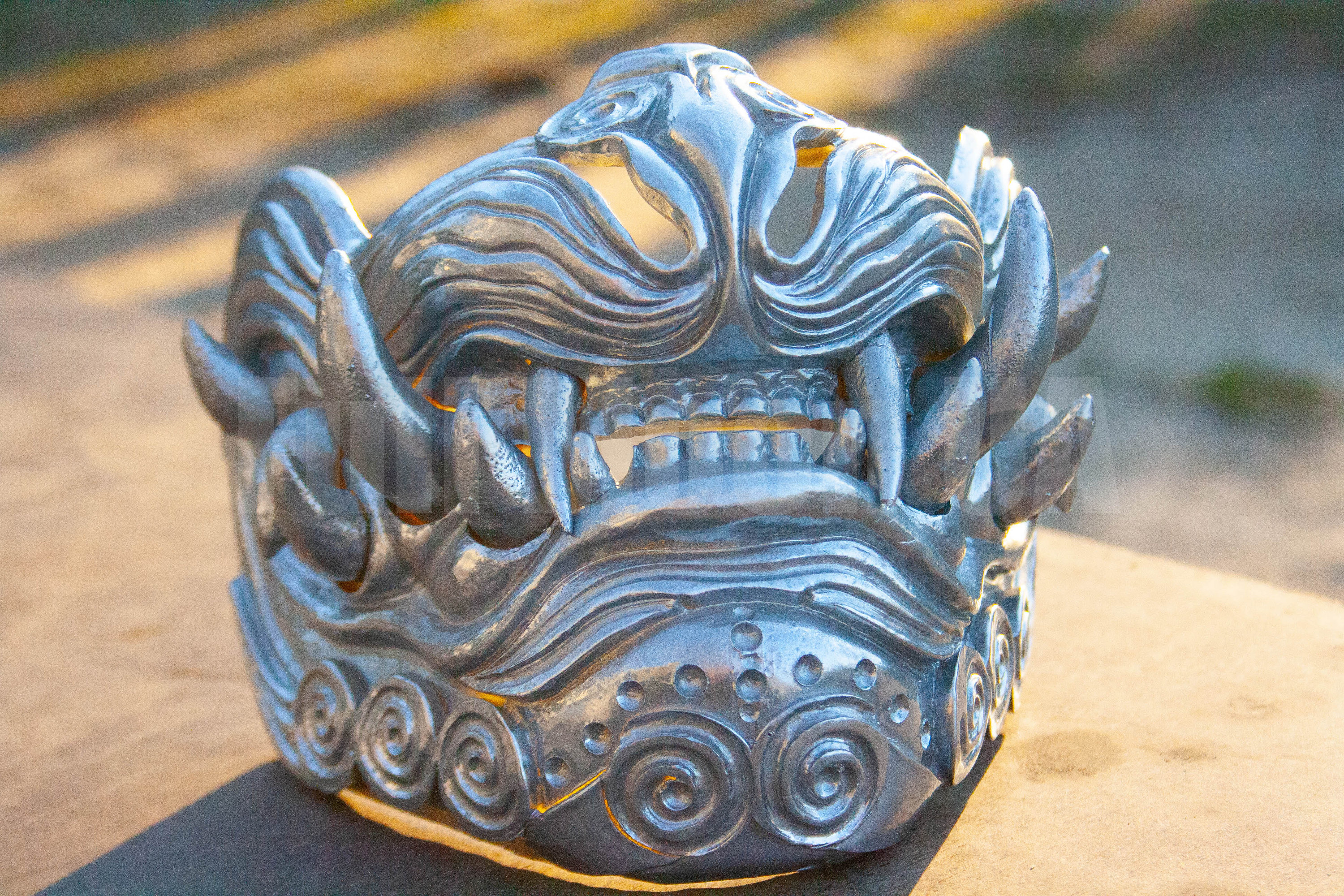 Mask Lion chromium Mask Samurai Mask Samurai Armor Cosplay Etsy