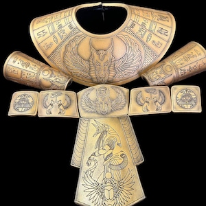 Anubis Mask Set - Egyptian God Cosplay - Realistic Jackal Head & Accessories - Ancient Egyptian Costume - Hand-Painted Anubis Sculpture