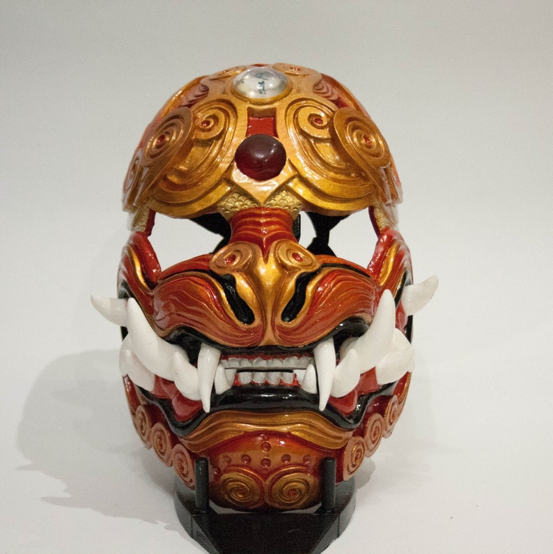 Mask The Lion of the Wind Mask of a lion Samurai mask Samurai armor