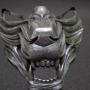 Wolf mask Wolf Oni berserk Menpo Mask Samurai fenrir