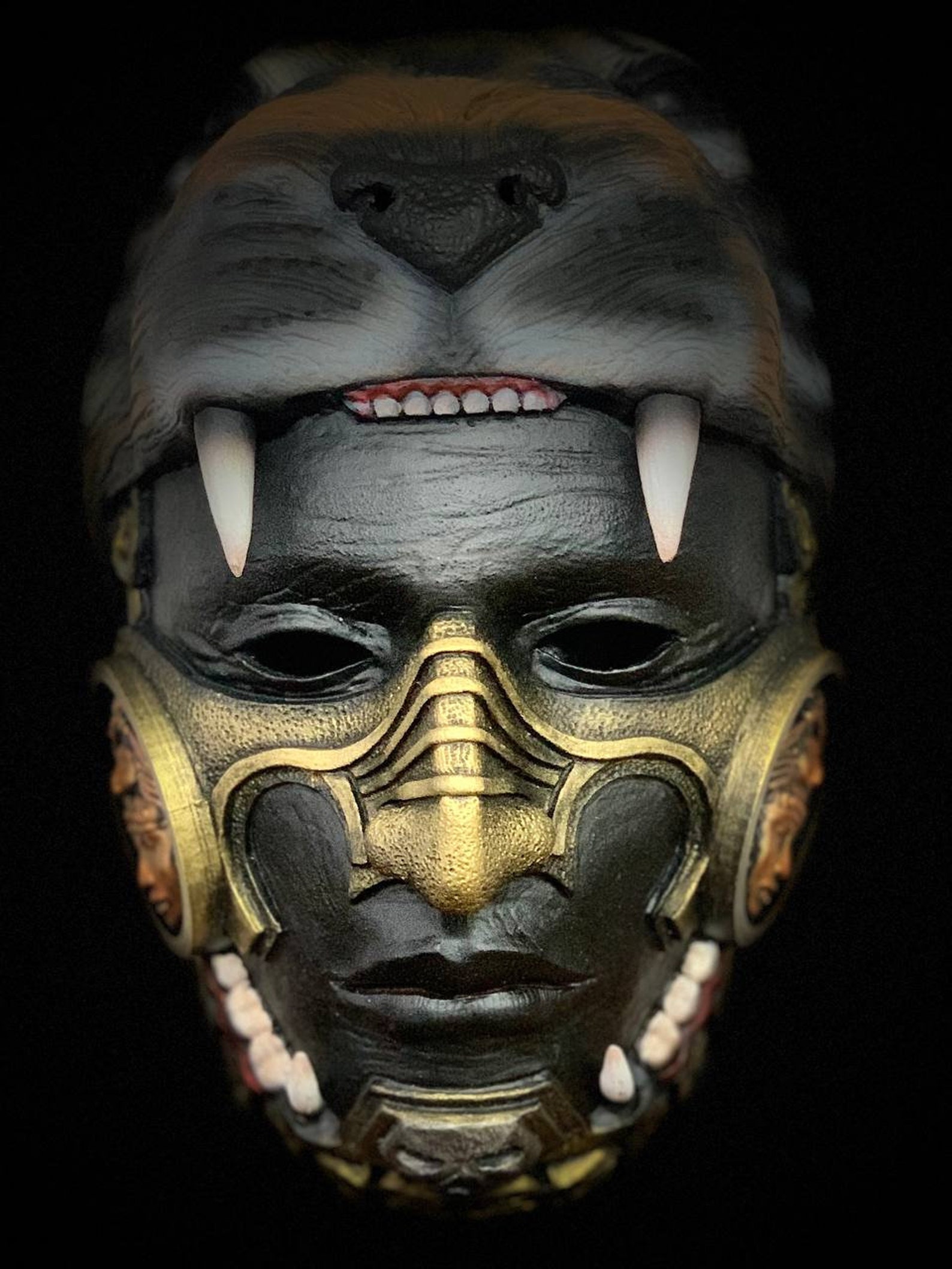 Aztec Jaguar Warrior Helmet, Ancient Mayan Tiger Mask, Full Face Tribal ...