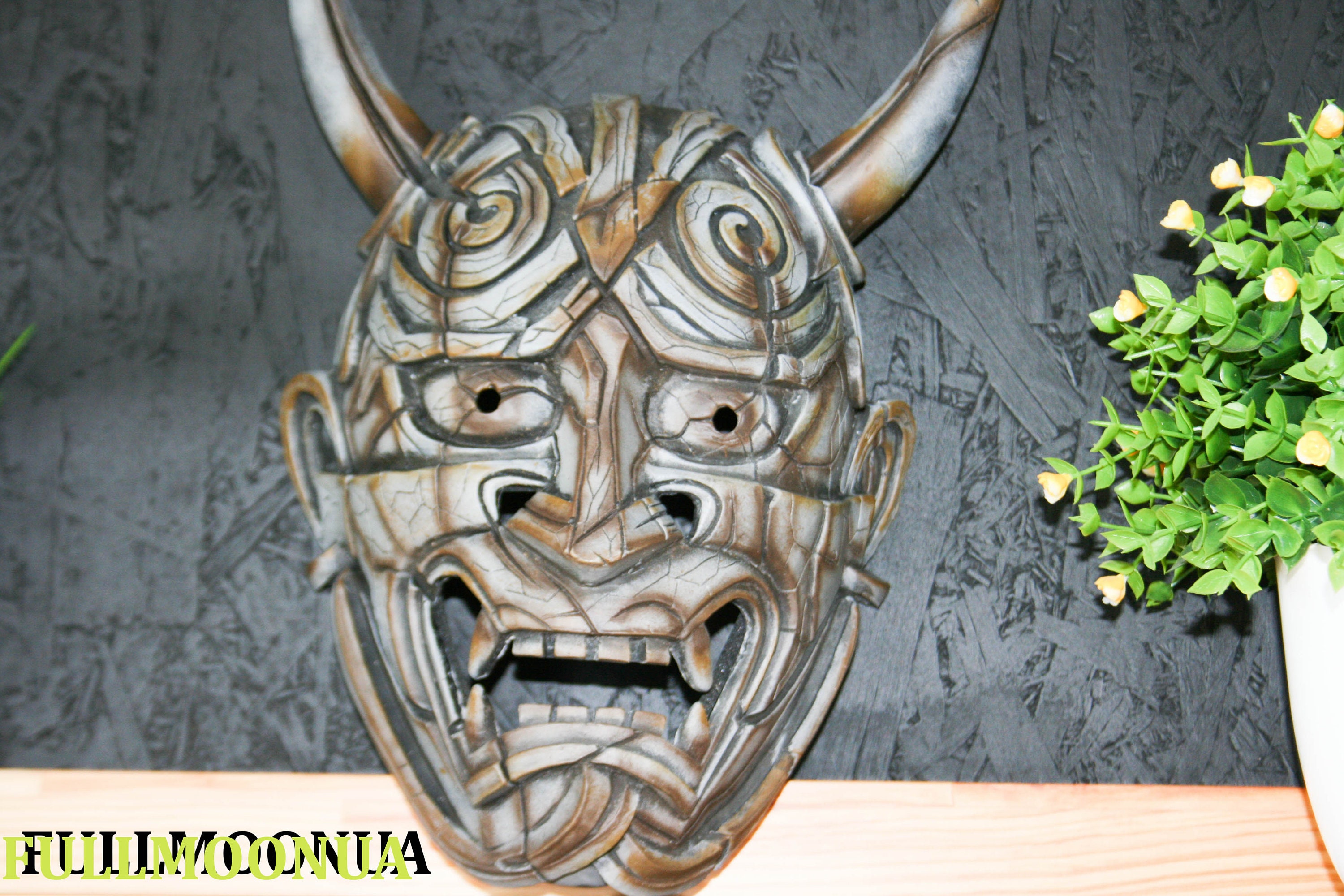 Japanische Hannya Maske Edge Hannya Maske Antiker Stein. - Etsy.de