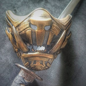 scorpion mask GOLD from mk 11 scorpion and lion hybrid