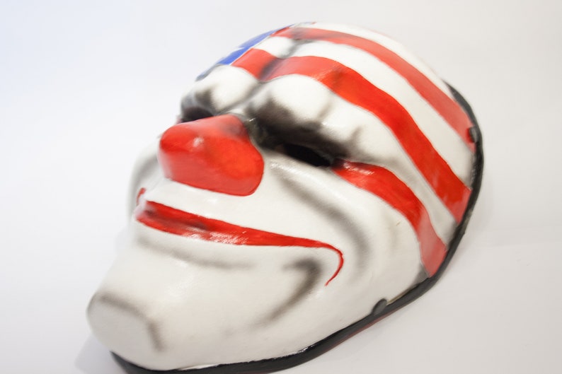 clown mask \u0420\u0435\u043f\u043b\u0438\u043a\u0430 Dallas mask Payday2 replica for gamer and cosplay festival
