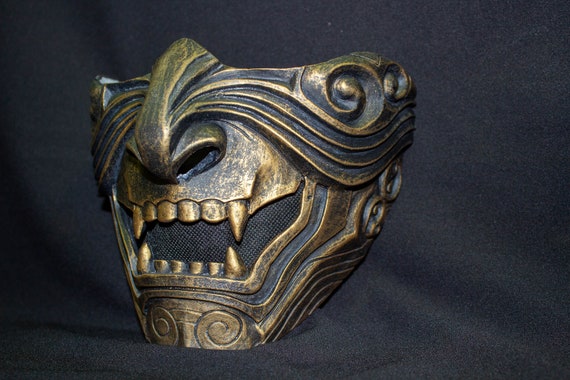 Oni mask black  Masque japonais, Masque oni, Masque samourai