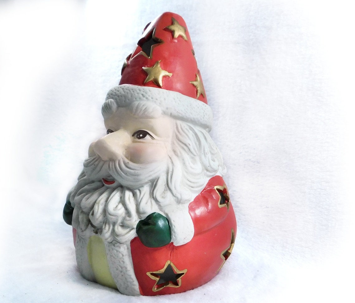 Santa Clause tea light _Christmas Santa votive Christmas Etsy