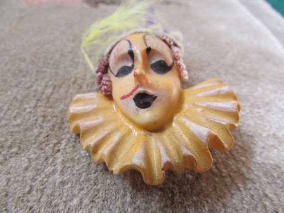 Laurie Vintage Plastic Painted and Decorated Clow… - image 3