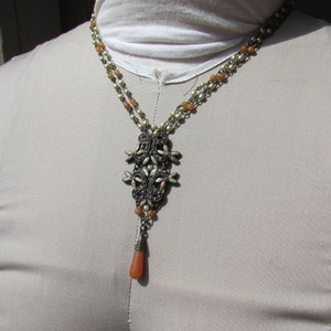 Laurie Vintage 80's Designer Statement Necklace image 2