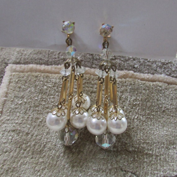 Laurie Vintage Stunning Long True Chandelier Clip… - image 1
