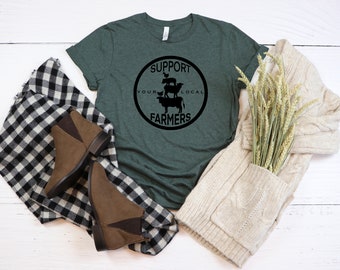 Steun je Local Farmers-T-shirt met zeefdruk