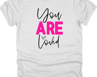 You Are Love-uniseks 50/50 poly/katoen T-shirt