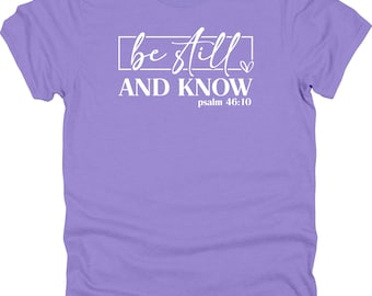 Be Still and Know-uniseks 50/50 poly/katoen T-shirt