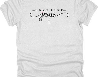 Love Like Jesus 50/50 poly/katoen T-shirt, uniseks