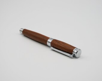 Handmade Wood Pen, Bubinga Wood, Wooden Pen, Rollerball Pen