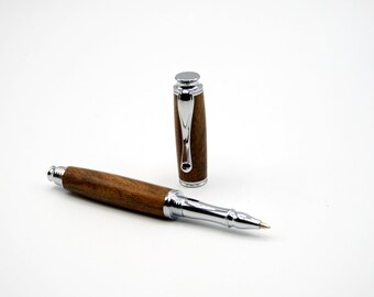 Handmade Wood Pen, English Walnut Wood, Wooden Pen, Rollerball Pen
