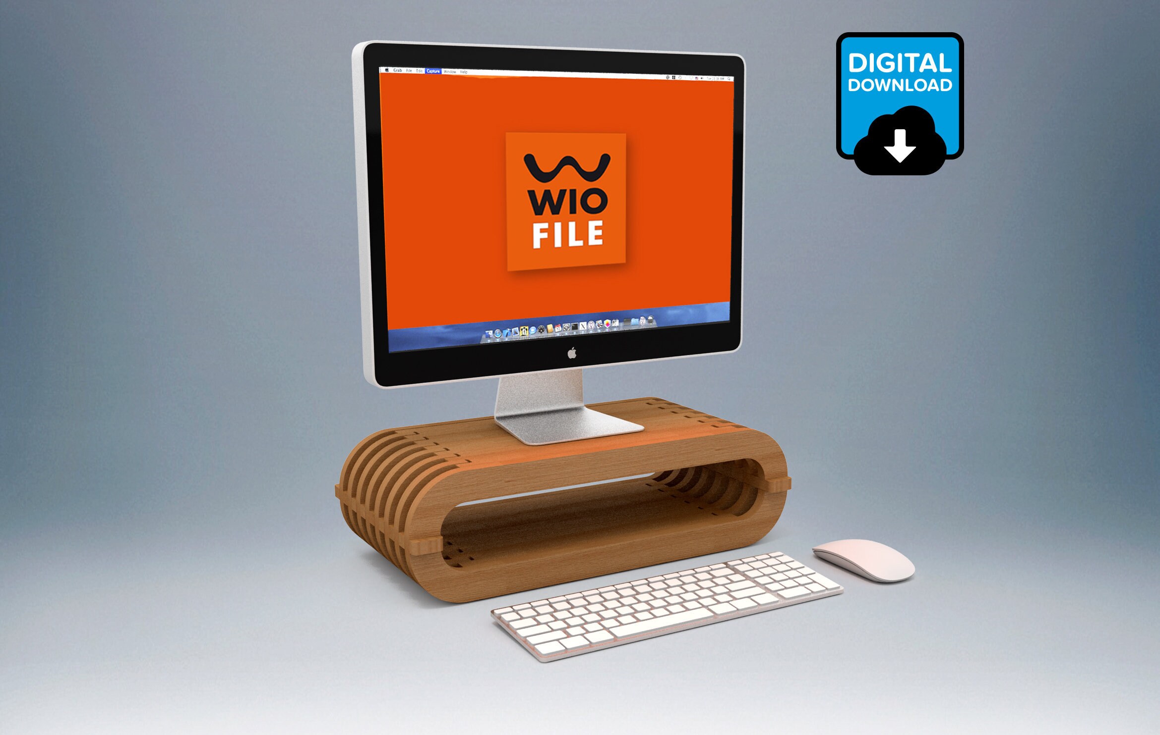 MONITOR STAND DXF file for Laser Cutting and Cnc router to Etsy