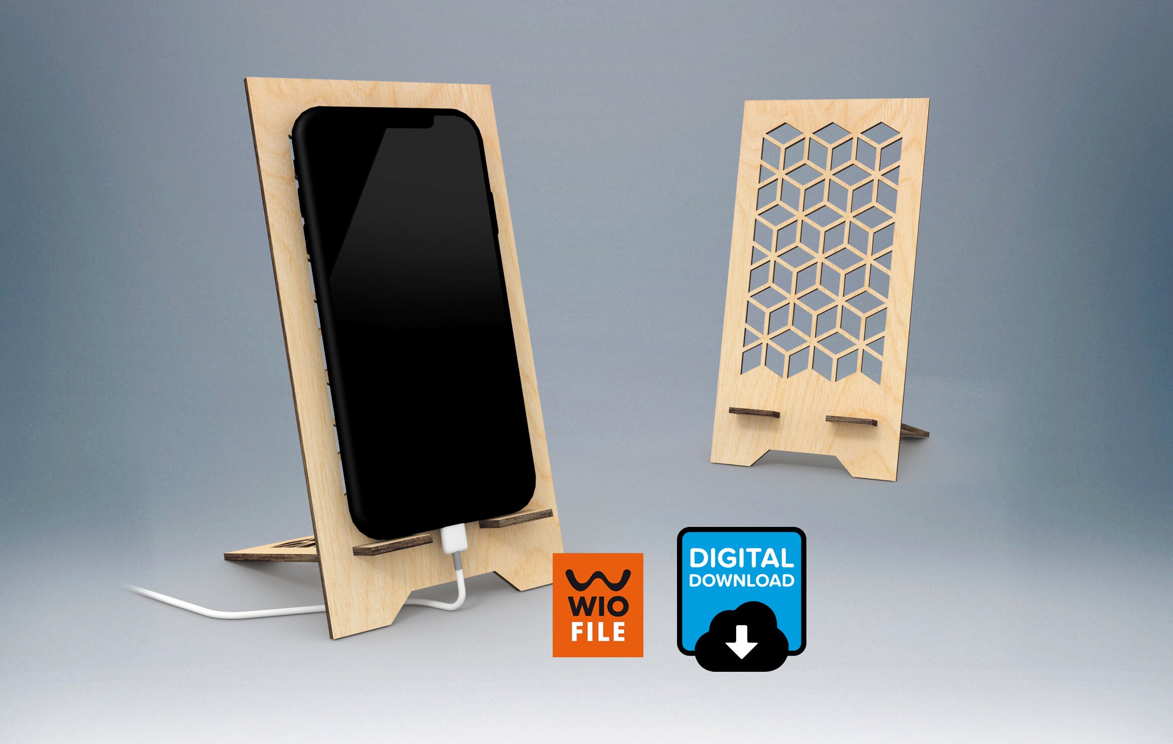 MINIMALIST PHONE STAND Download the Cutting Files and Instructions to