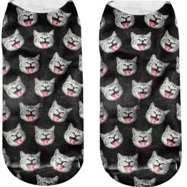 3D cat socks, kitty socks, cat lovers socks