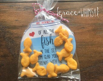 Printable Valentine's Cards Swedish Fish Bowls - Etsy