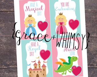 Princess Valentine cards {digital, printable}